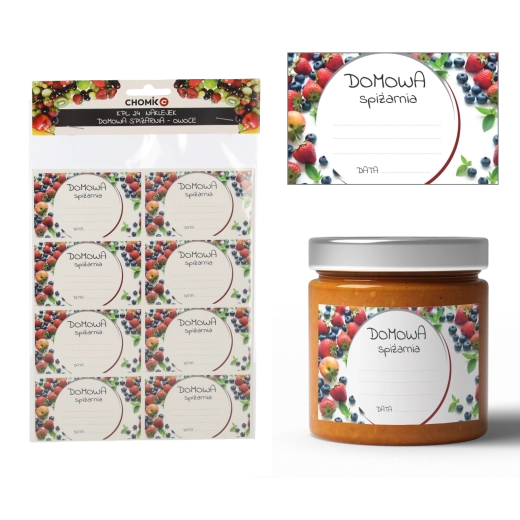 Ensemble de 24 autocollants pour conserves – fruits