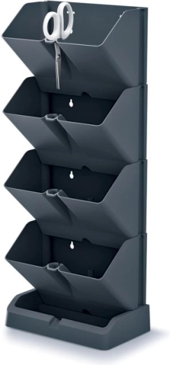 Jardinières verticales avec ciseaux à herbes MINI GARDEN, anthracite