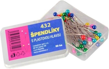 Épingles de bureau à tête ronde, assortiment de couleurs, 50 pcs