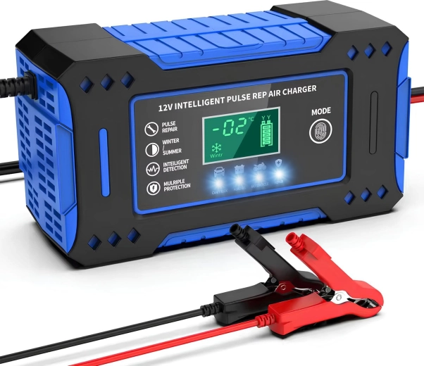 Chargeur automatique microprocesseur de batteries auto NIU126 Blue 12/24 V 6 A