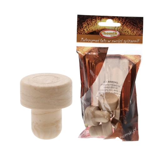 Bouchons synthétiques en forme de champignon pour bouteilles 17 mm, lot de 5 pièces