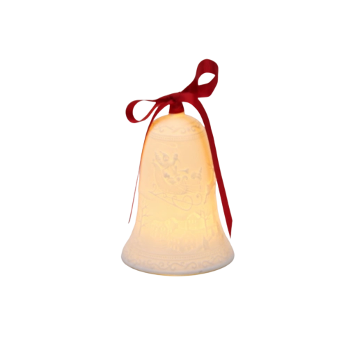 Cloche de Noël en céramique avec éclairage LED