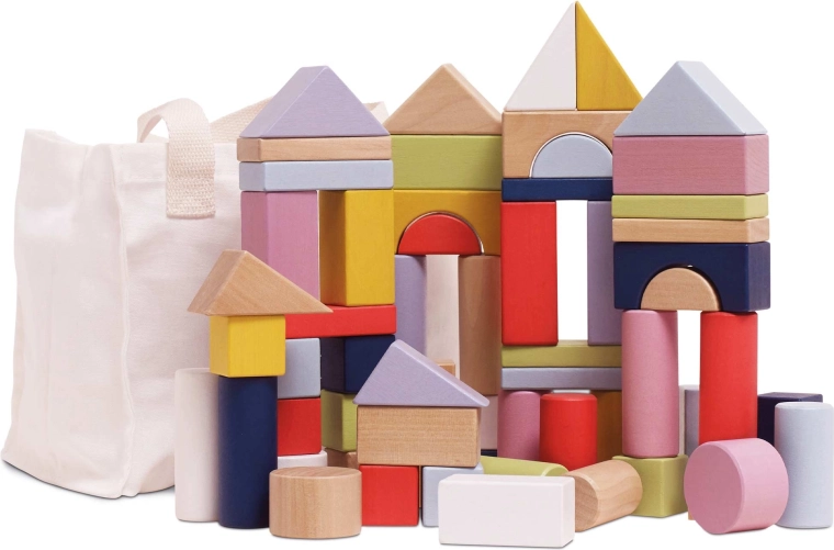Cubes de construction en bois 60 pcs Le Toy Van