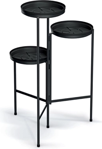 Support à plantes multi-niveaux, noir, 50 cm