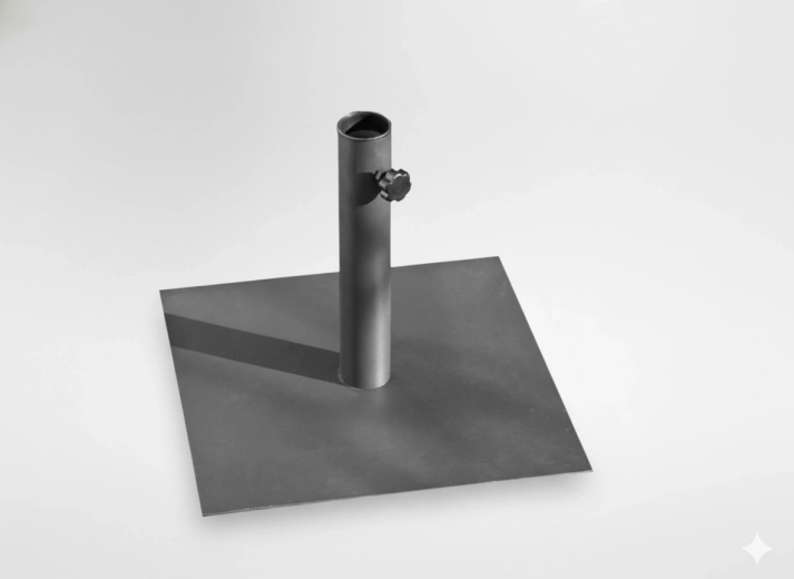 Support de parasol en métal 40 × 40 cm gris
