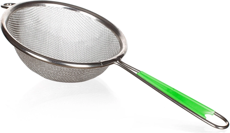 Passoire 10 cm CULINARIA, métal avec poignée en plastique vert