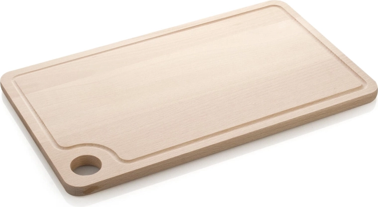 Planche à découper en bois avec rigole BRILLANTE 42 × 25 cm