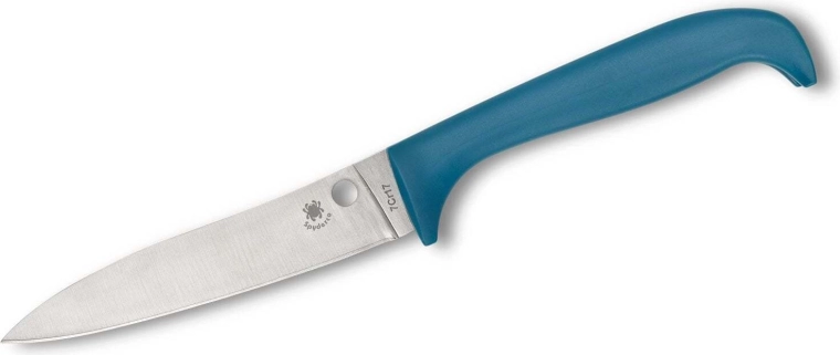 Couteau de cuisine Spyderco Counter Puppy 9 cm bleu
