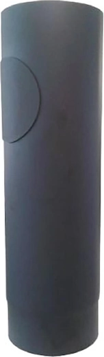 Tuyau de fumée avec orifice 160 mm, longueur 500 mm, épaisseur 1,5 mm, noir