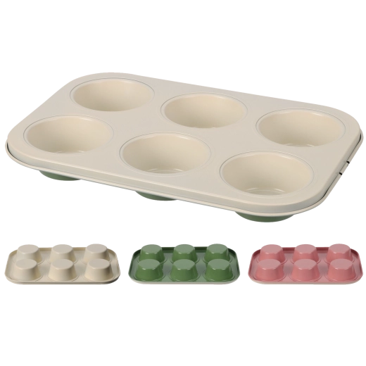 Moule à muffins LA CUCUNO 26 × 18 cm, acier antiadhésif, 12 pcs