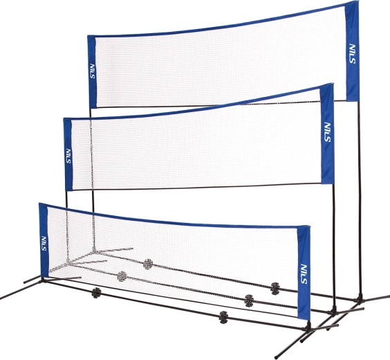 Filet pliable 3-en-1 pour badminton, tennis et volley-ball NILS EXTREME NT7111