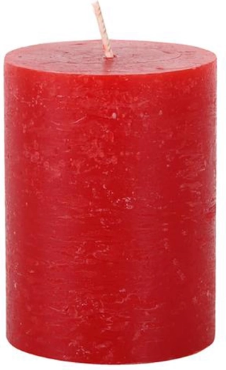Bougie rustique Provence rouge 10 cm