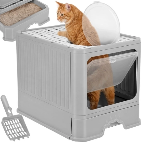 Toilette pour chat couverte avec tiroir et pelle Purlov 50 × 36 × 38 cm