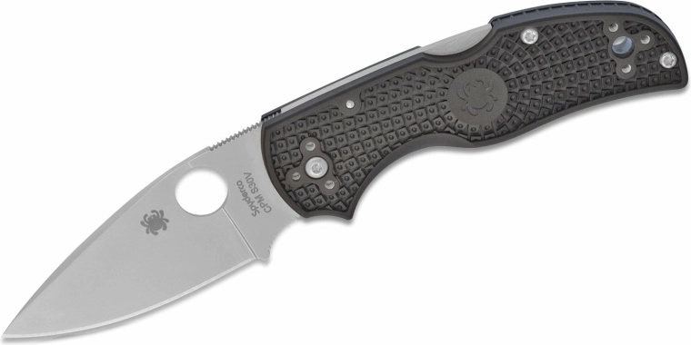 Spyderco Native 5 couteau de poche 7,5 cm, satin, FRN noir