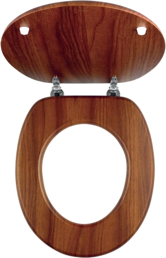 Abattant WC en chêne foncé en MDF plaqué