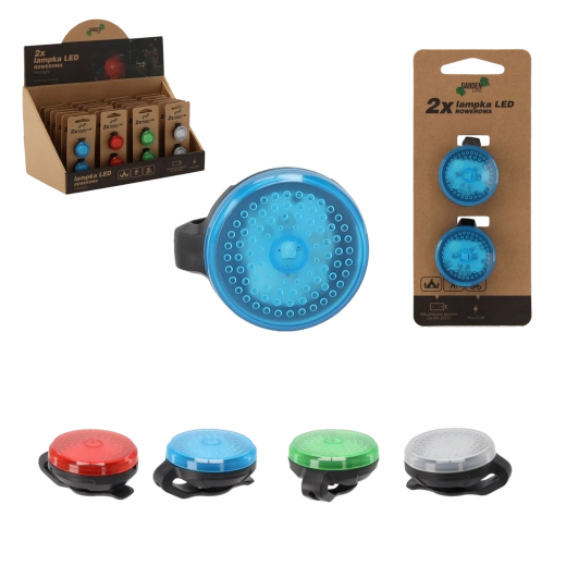 Ensemble de deux lampes LED pour vélo – assortiment de couleurs