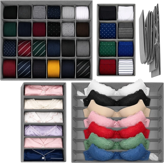 Organiseur de sous-vêtements pour tiroir Ruhhy - 4 pièces
