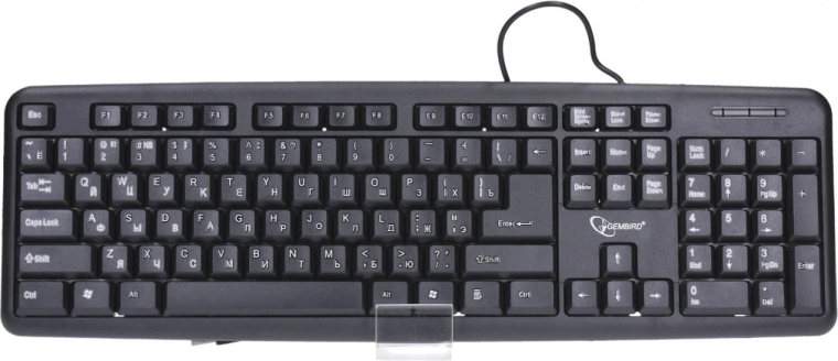 Clavier USB standard avec cyrillique, noir
