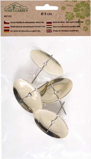 Pique-support pour bougies 50 mm – doré, lot de 4 pcs