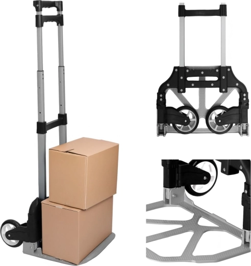 Chariot de transport pliable à deux roues pour entrepôt 75 kg - 1 pièce
