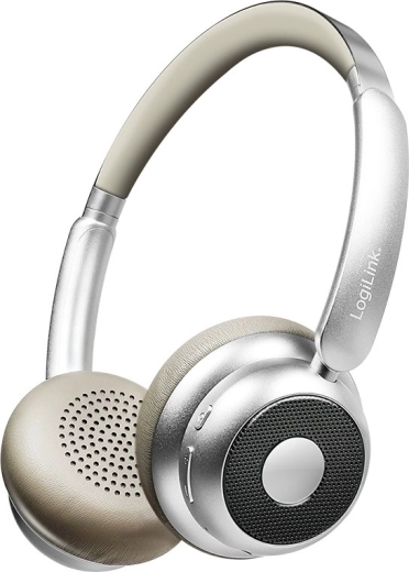 Casque sans fil avec micro LOGILINK AuraSolo avec ANC – argent