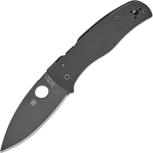 Spyderco Bodacious All Black couteau de poche 9,2 cm avec DLC et manche G10