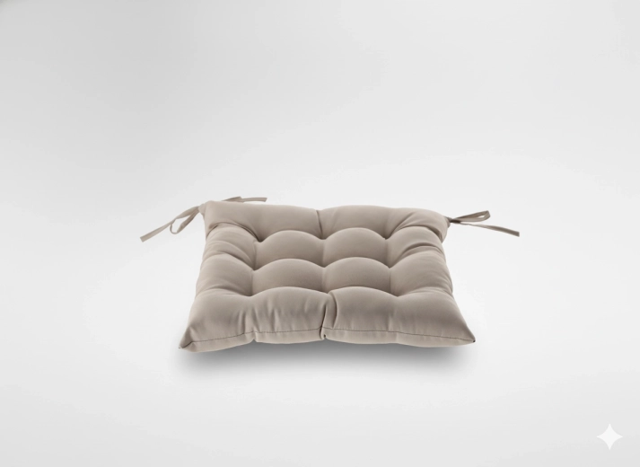 Coussin de chaise rembourré 40 × 40 × 6 cm – naturel