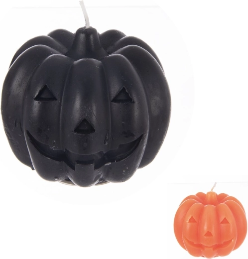 Bougie décorative citrouille 8 × 8 × 7 cm (2 variantes)