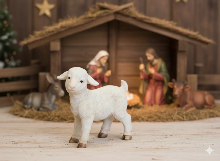 Figurine de crèche – mouton 28 × 9 × 28 cm