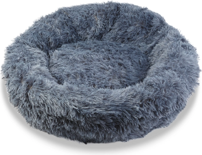 Panier rond pour chiens XL 80 cm gris