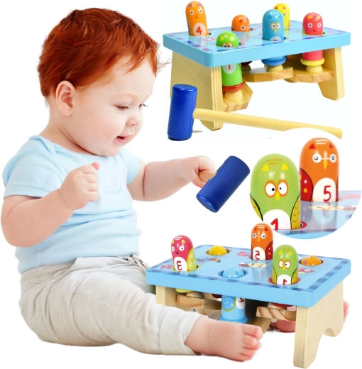 Banc à marteler en bois OISEAUX Small Foot