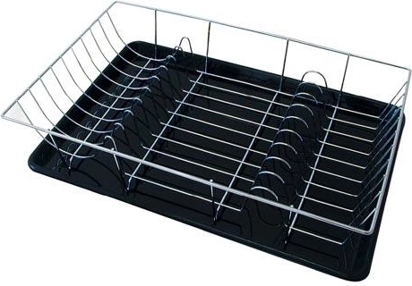 Égouttoir à vaisselle 48 × 32 cm avec plateau en plastique