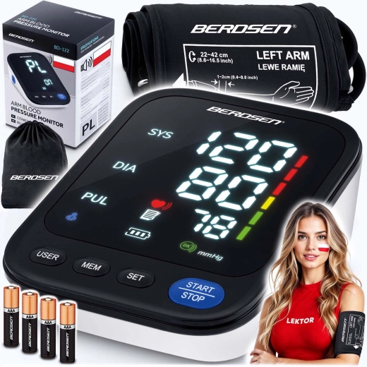 Tensiomètre bras avec instructions vocales en polonais BERDSEN BD-122