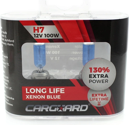 Ampoule halogène CARGUARD H7 12 V 100 W Long Life Xenon Blue