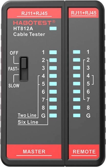 Testeur de câbles Habotest RJ45/RJ11 Compact