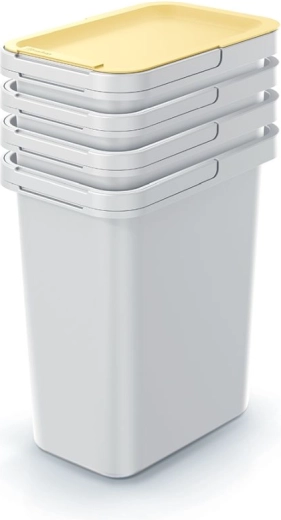 Ensemble de 4 bacs de tri des déchets 4×12 l Prosperplast Systema Set