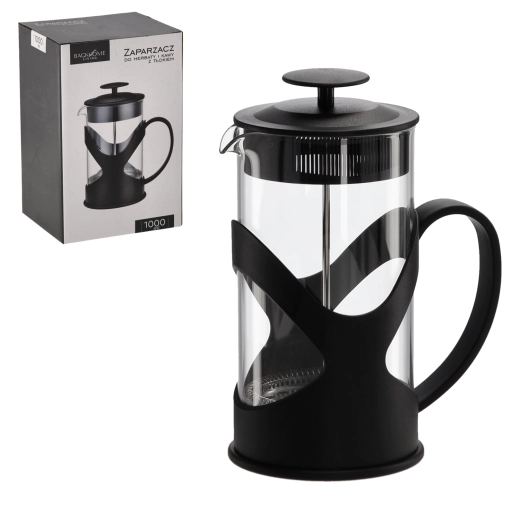 Cafetière à piston pour café et thé 1000 ml en verre borosilicate