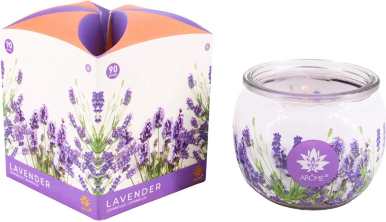 Bougie parfumée en verre Lavande 90 g