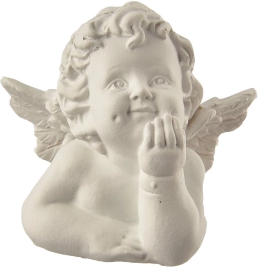 Ange en céramique blanc 9 × 5 × 8 cm