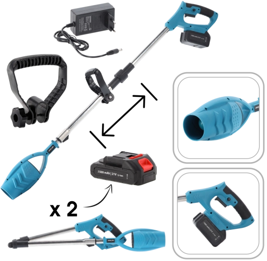 Souffleur de feuilles sans fil 21 V 380 W