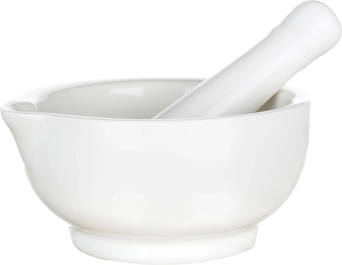 Mortier en porcelaine 11,5 cm blanc