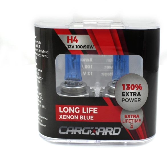 Ampoule halogène CARGUARD H4 Long Life Xenon Blue 12 V 100/90 W - 1 pièce