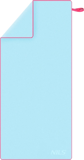 Serviette microfibre à séchage rapide NILS, bleu clair/rose