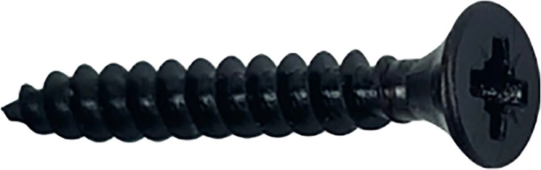 Vis universelles 4×30 mm, tête fraisée, noires (20 pcs)