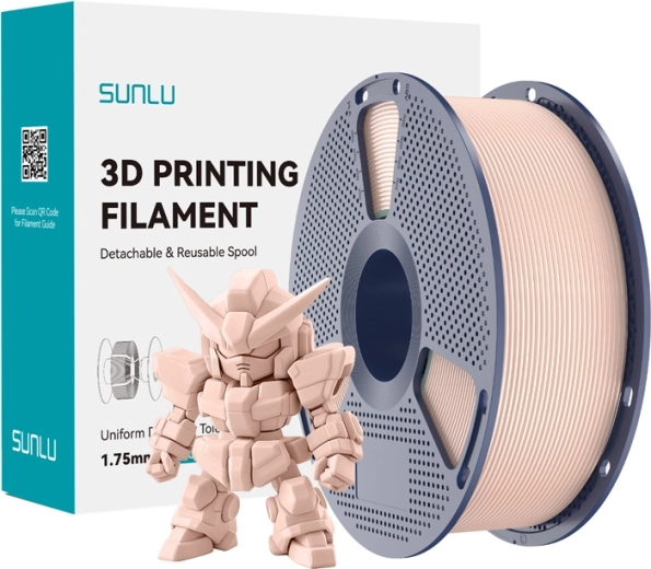 Filament Sunlu PLA+ 2.0 Pro pour impression 3D, beige, 1,75 mm