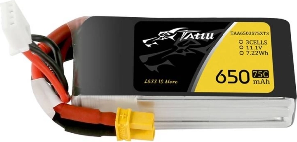 Batterie LiPo Tattu 650 mAh 11,1 V 3S 75C