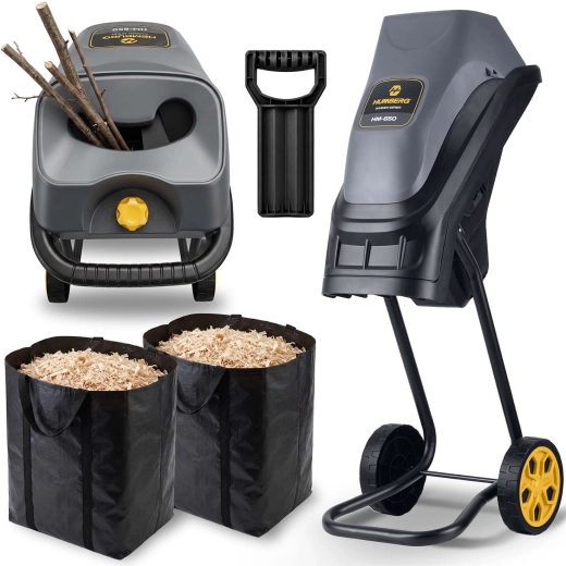 Broyeur de branches électrique Humberg 2500 W avec 2 sacs collecteurs de 45 l