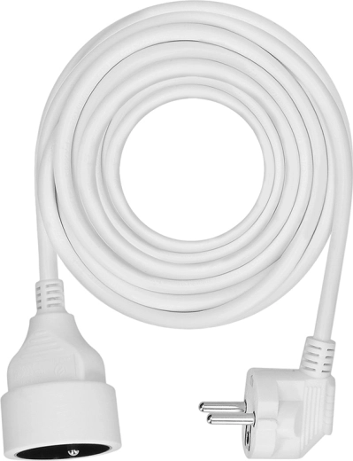 Rallonge électrique Solight avec connecteur et 1 prise, 7 m, blanche