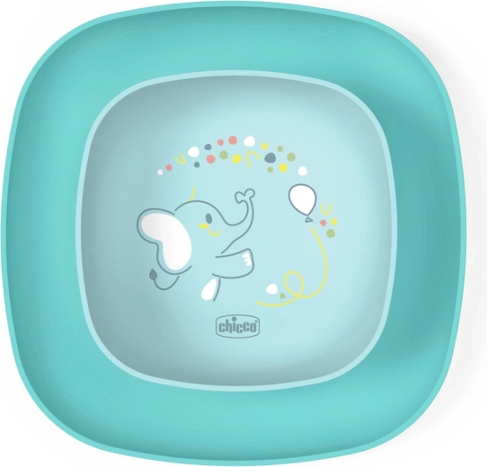 Ensemble repas Chicco bol et assiette bleus 12m+