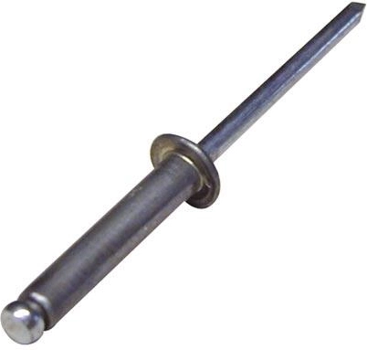 Rivet aveugle 4,8 × 10 mm acier/acier (50 pcs)